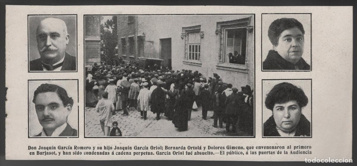 Colecionismo: ENVENENAMIENTO DE BURJASOT - RECORTE REVISTA FEBRERO DE 1912