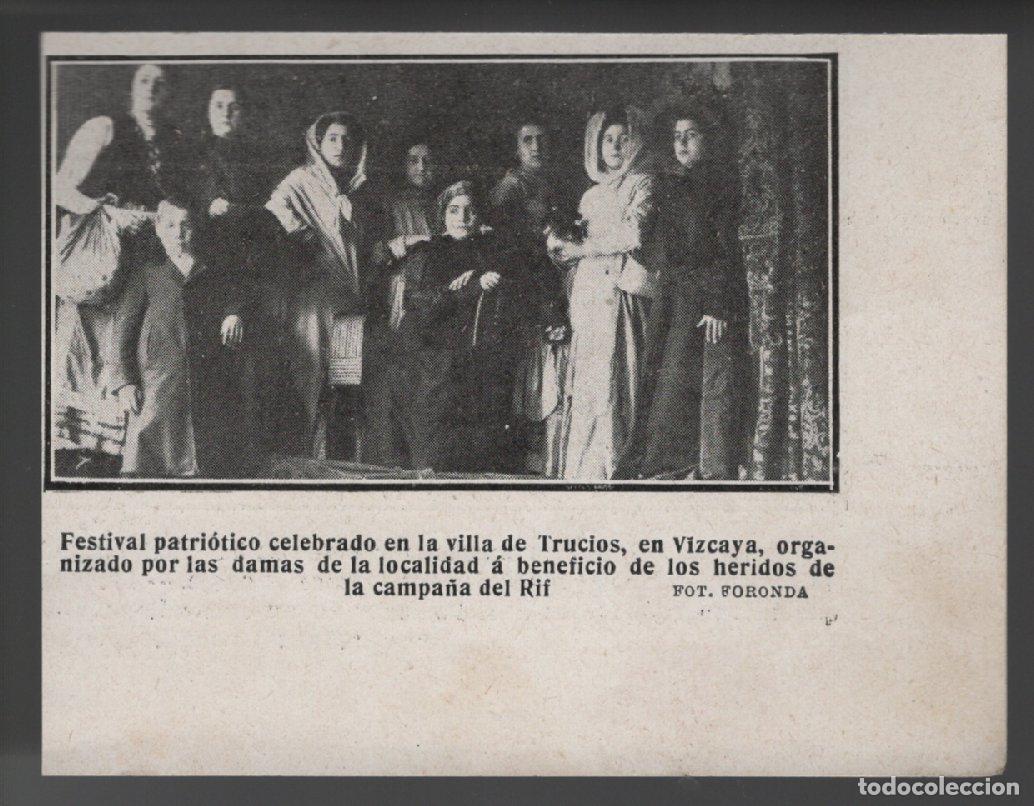 Colecionismo: TRUCIOS. VIZCAYA. FESTIVAL PATRIOTICO - RECORTE REVISTA 1912