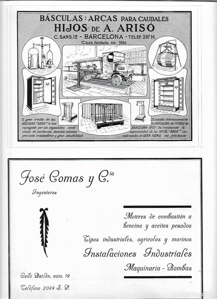 Collezionismo: 1924 1925 RECORTE PRENSA PUBLICIDAD HIJOS DE A ARISO BASCULAS ARCAS CAUDALES BARCELONA