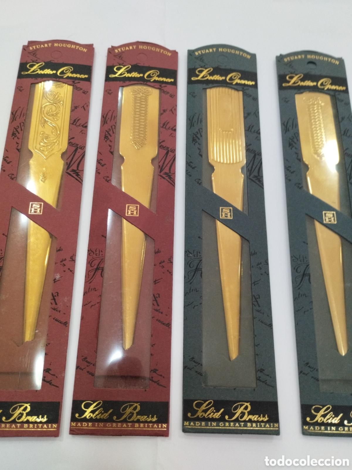 Coleccionismo: 4 abrecartas dorados - Foto 1