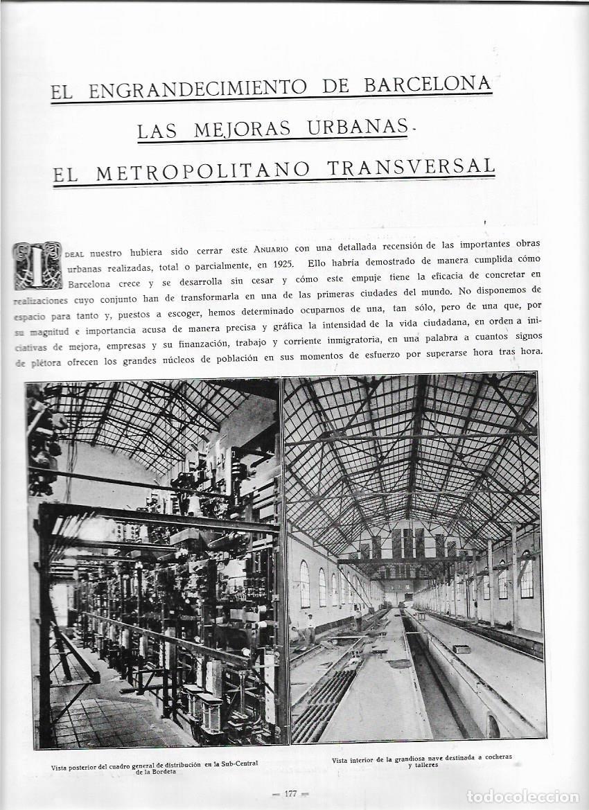 Coleccionismo: A&Ntilde;O 1924 1925 RECORTE PRENSA METRO DE BARCELONA METROPOLITANO CONSTRUCCION ESTACIONES TALLERES