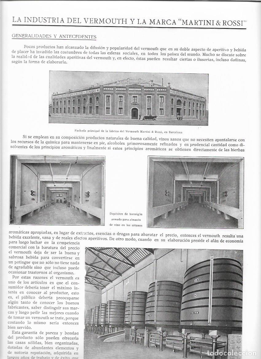 Colecionismo: A&Ntilde;O 1924 1925 RECORTE PRENSA INDUSTRIA DEL VERMOUTH MARCA MARTINI ROSSI BARCELONA APERITIVO BEBIDAS