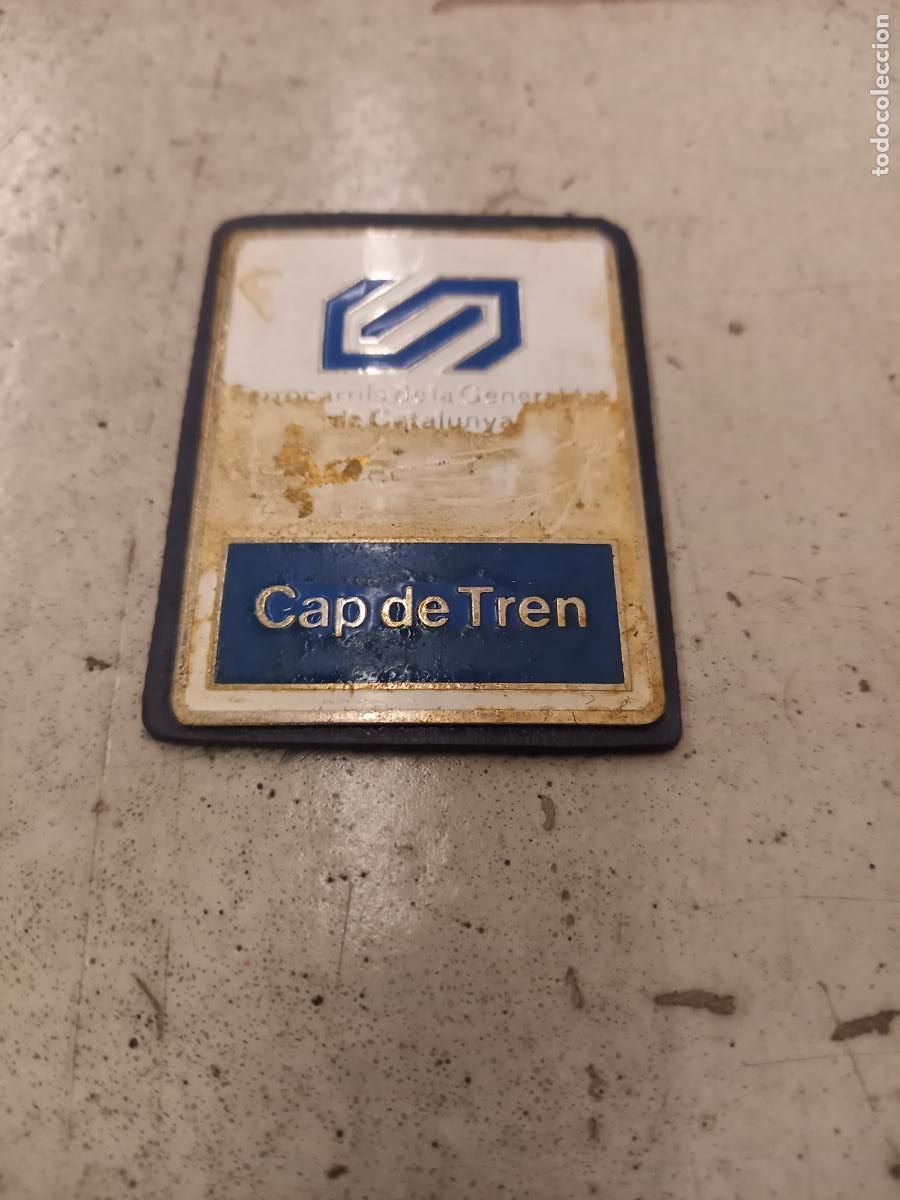 Coleccionismo: Placa cap de tren fgc - Foto 1