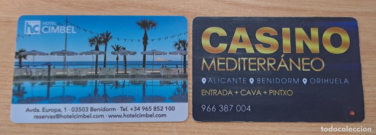 Coleccionismo: 2 LLAVES MAGN&Eacute;TICAS LOTE TARJETAS TARJETA HOTEL HOTELES BENIDORM ALICANTE CIMBEL CASINO MEDITERRANEO