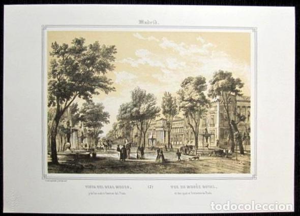 Coleccionismo: Andreas Pic de Leopold: Vista del Real Museo y de las cuatro fuentes del Prado