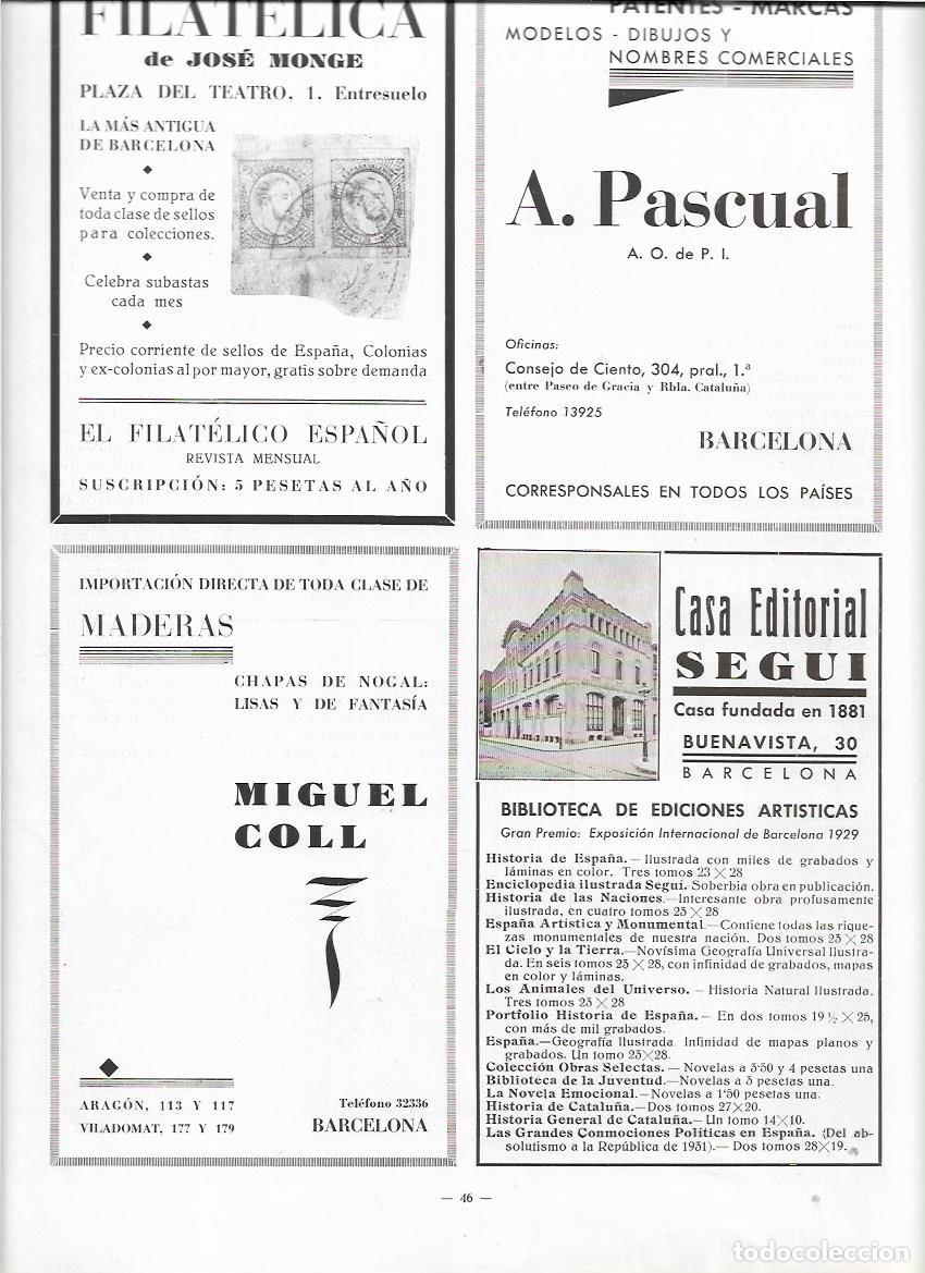 Collecting paper: A&Ntilde;O 1931 1932 RECORTE PRENSA PUBLICIDAD CASA EDITORIAL SEGUI BCNA BIBLIOTECA EDICIONES ARTISTICAS