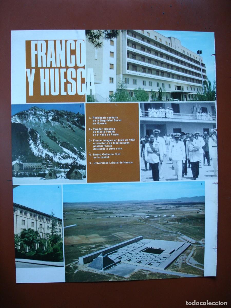Collectionnisme: HUESCA Y FRANCO.1 FOLIO AL DORSO GRAFICOS POBLACION ANALFABETISMO Y DENSIDAD POBLACION 1890-1970