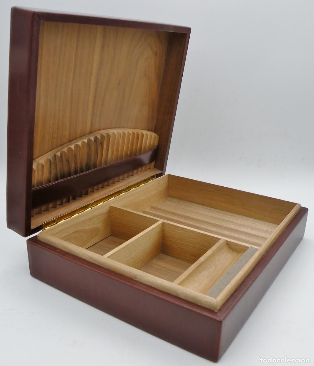 Coleccionismo: TABAQUERA DE MESA EN PIEL NUEVA - Foto 2