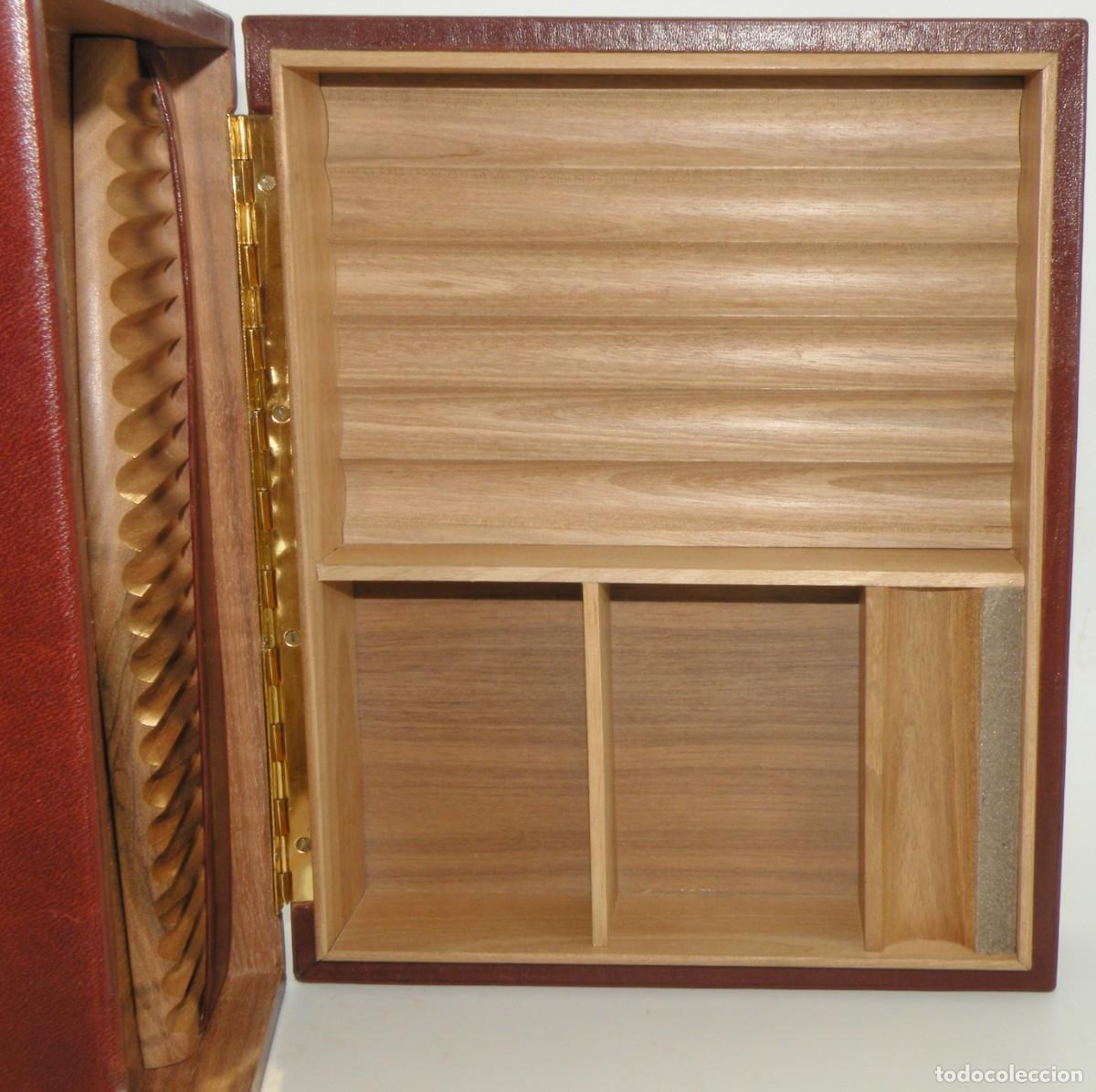 Coleccionismo: TABAQUERA DE MESA EN PIEL NUEVA - Foto 5