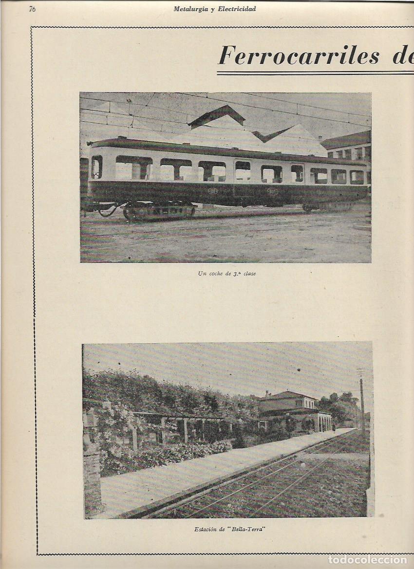 Collectionnisme: A&Ntilde;O 1944 PUBLICIDAD TREN FERROCARRIL FERROCARRILES DE CATALU&Ntilde;A ESTACION DE BELLATERRA