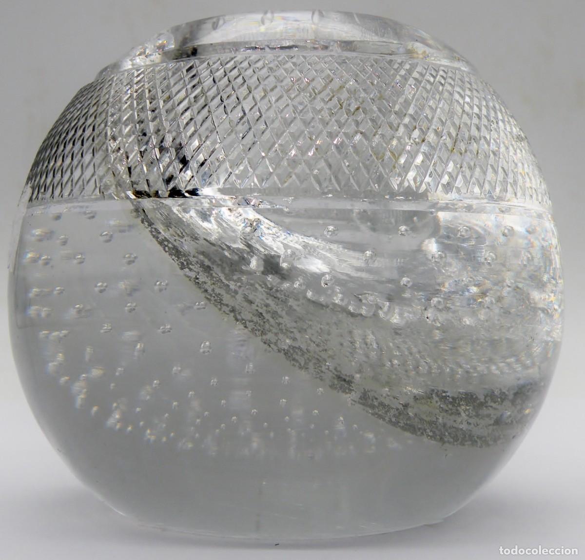 Coleccionismo: PISAPAPELES / CANDELERO INGL&Eacute;S EN CRISTAL MACIZO INCOLORO