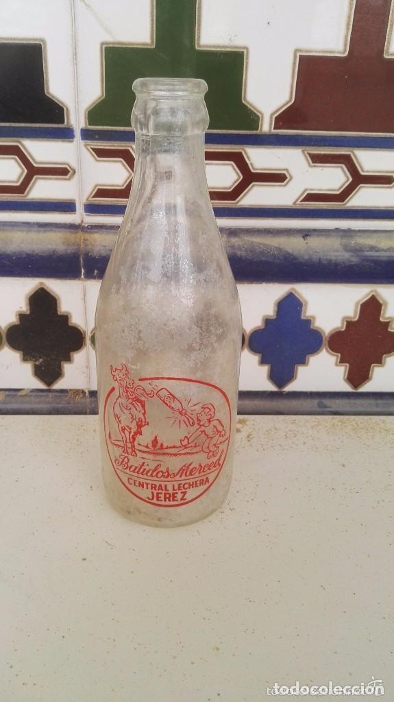 Coleccionismo: botella batidos merced jerez