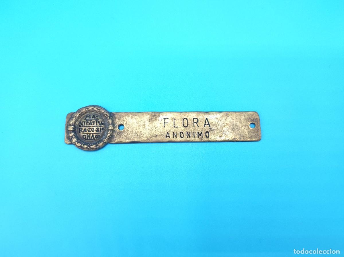 Collezionismo: Placa / Chapa de bronce MANIFATTURA DI DIGNA