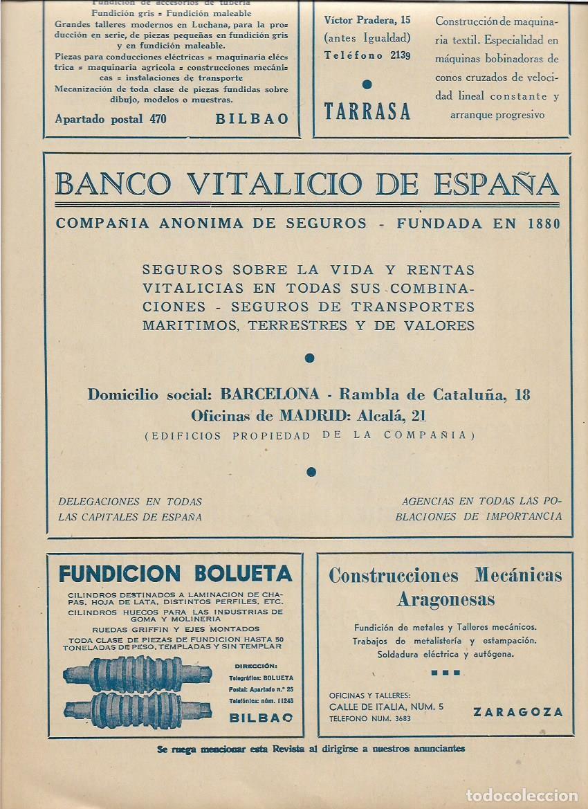 Collezionismo: A&Ntilde;O 1944 PUBLICIDAD FUNDICION BOLUETA BILBAO CILINDROS LAMINACION CHAPAS HOJA DE LATA