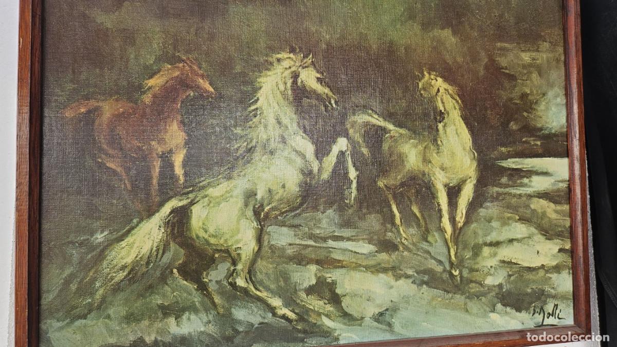 Coleccionismo: cuadro lamina grande de caballo - Foto 3