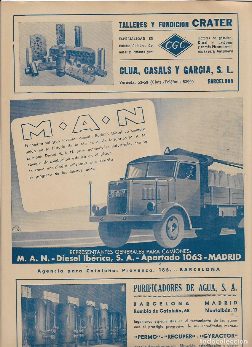 Collecting paper: A&Ntilde;O 1944 PUBLICIDAD MAN M.A.N DIESEL IBERICA MOTOR DIESEL PARA CAMIONES CAMION MADRID