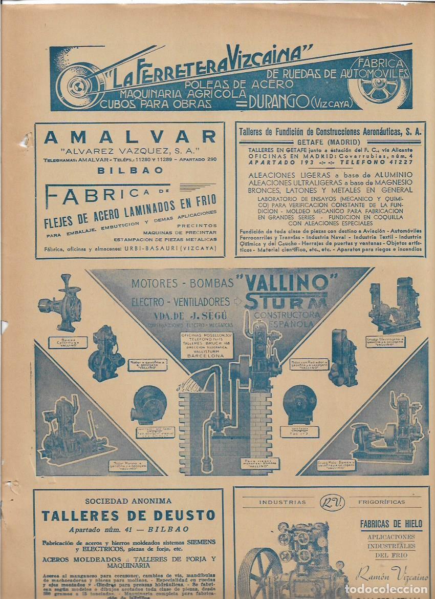 Collecting paper: A&Ntilde;O 1944 PUBLICIDAD AMALVAR ALVAREZ VAZQUEZ BILBAO FABRICA DE ACERO LAMINADOS EN FRIO PRECINTOS