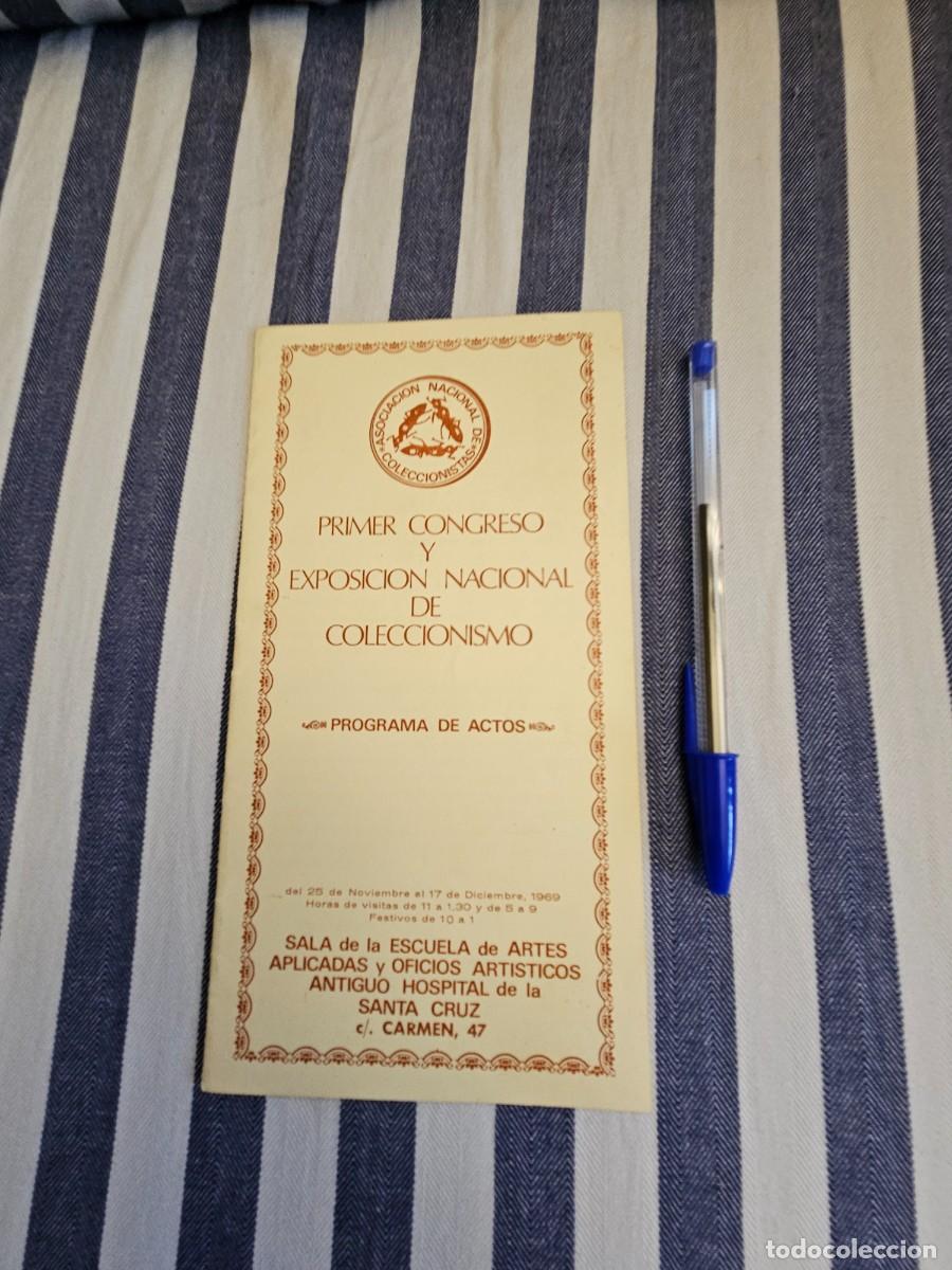 Coleccionismo: Antiguo Folleto Primer Congreso Y Exposici&oacute;n Nacional De Coleccionismo, Barcelona 1969.