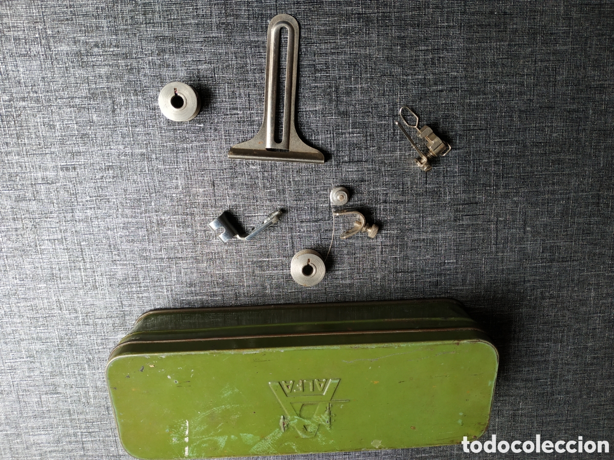 Coleccionismo: Alfa Caja met&aacute;lica de m&aacute;quina de coser