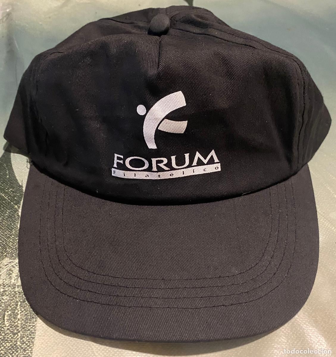 Coleccionismo: Gorra deportiva antigua. Promocional de Forum Filat&eacute;lico. Talla ajustable. A&ntilde;os 2000. Buen estado.