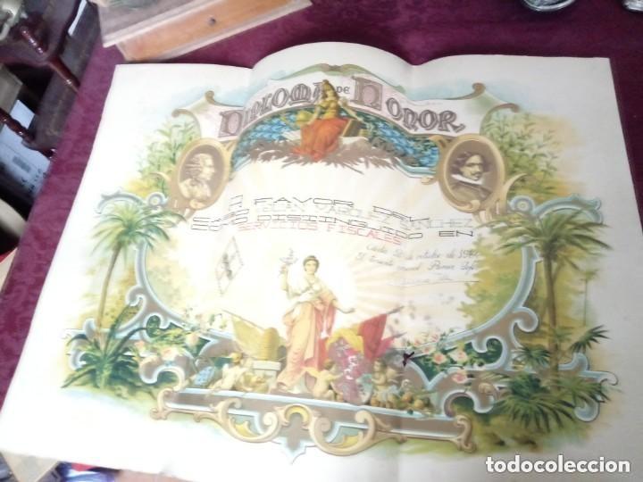Coleccionismo: diploma honor guardia civil