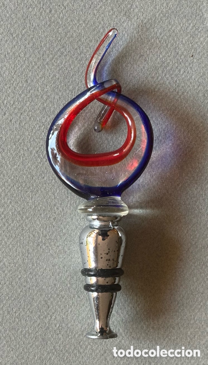Coleccionismo: Tap&oacute;n de cristal italiano para botellas de vino