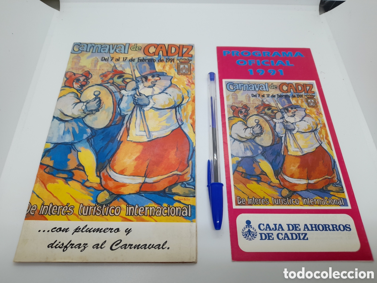 Coleccionismo: CARNAVAL DE CADIZ. . PROGRAMA OFICIAL CARNAVAL 1991. TRIPTICO+LIBRILLO - Foto 1