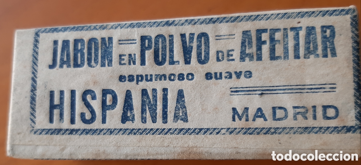 Coleccionismo: Jab&oacute;n en polvo para afeitar. Marca Hispania (Madrid)