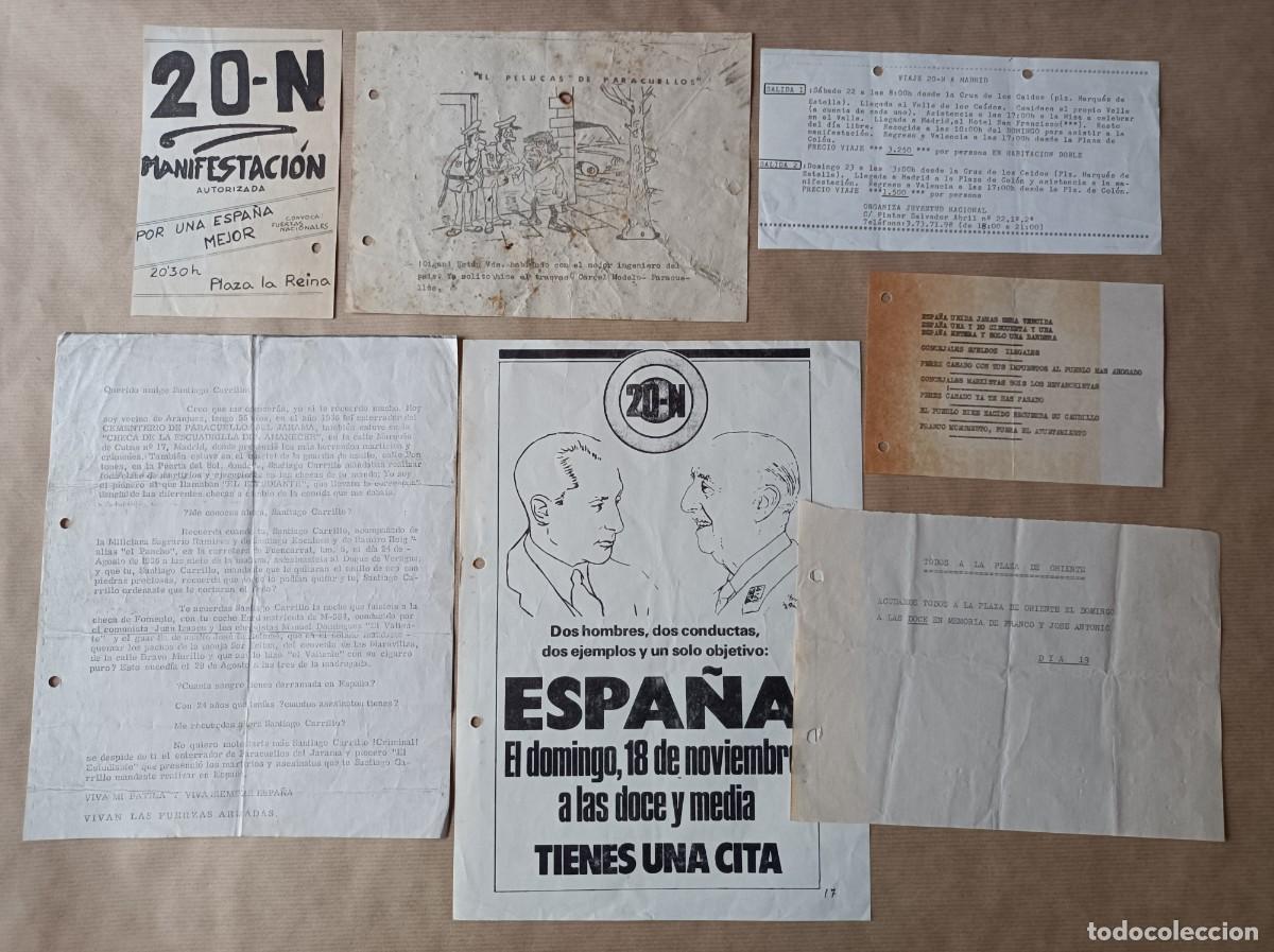 Coleccionismo: PUBLICIDAD PROPAGANDA CONTRA SANTIAGO CARILLO Y MANIFESTACI&Oacute;N 20-N - &Eacute;POCA TRANSICI&Oacute;N