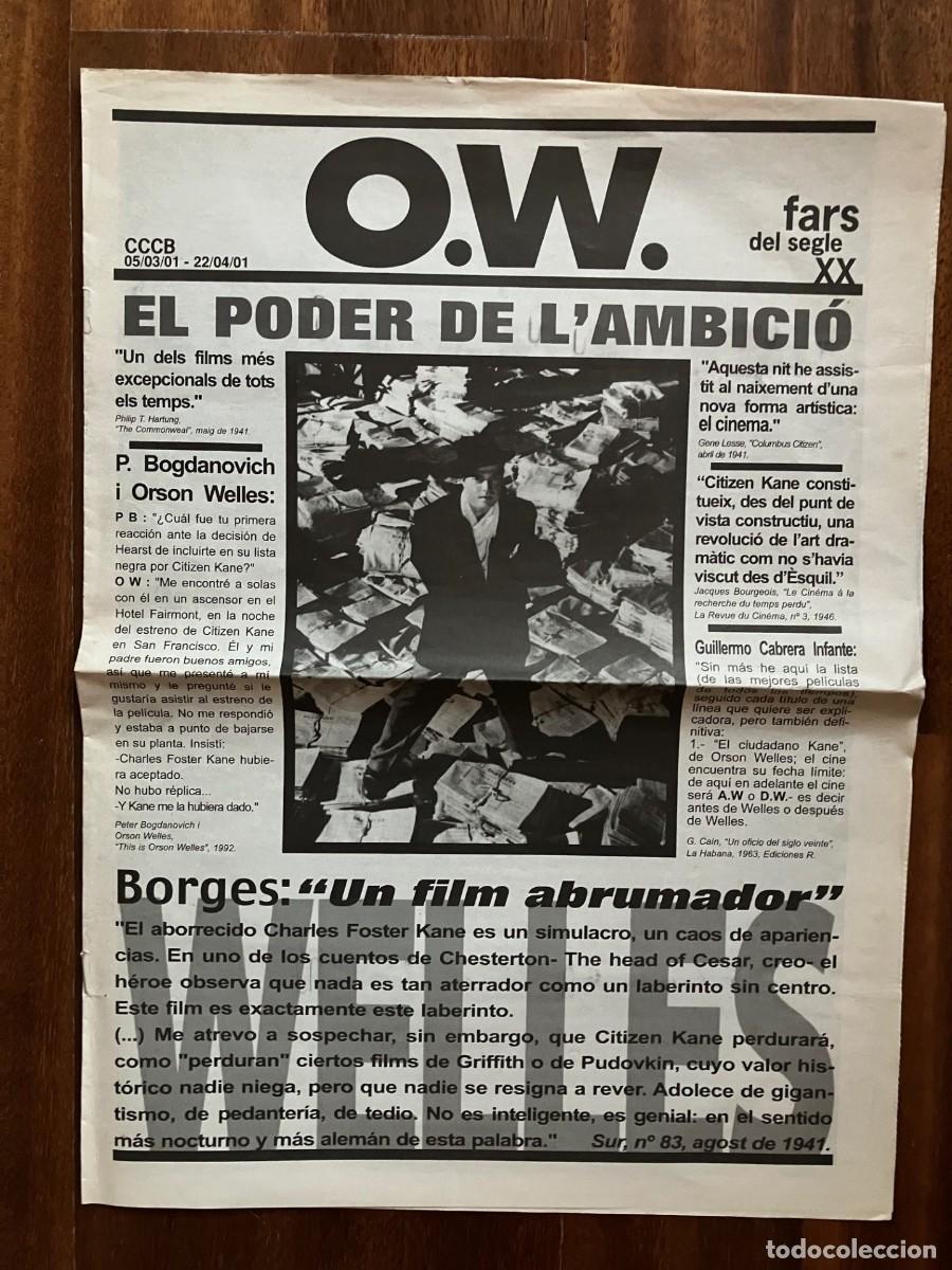 Coleccionismo: Orson Welles. El Poder de lAmbici&oacute;. Exposici&oacute;n CCCB de Barcelona (2001) - Foto 1