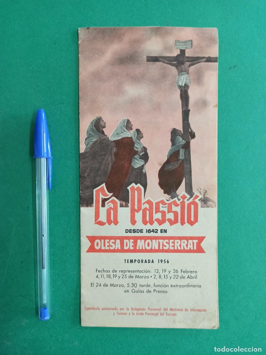 Colecionismo: Antiguo tr&iacute;ptico de La Passi&oacute; de Olesa de Montserrat. 1956. Barcelona. Pasion.