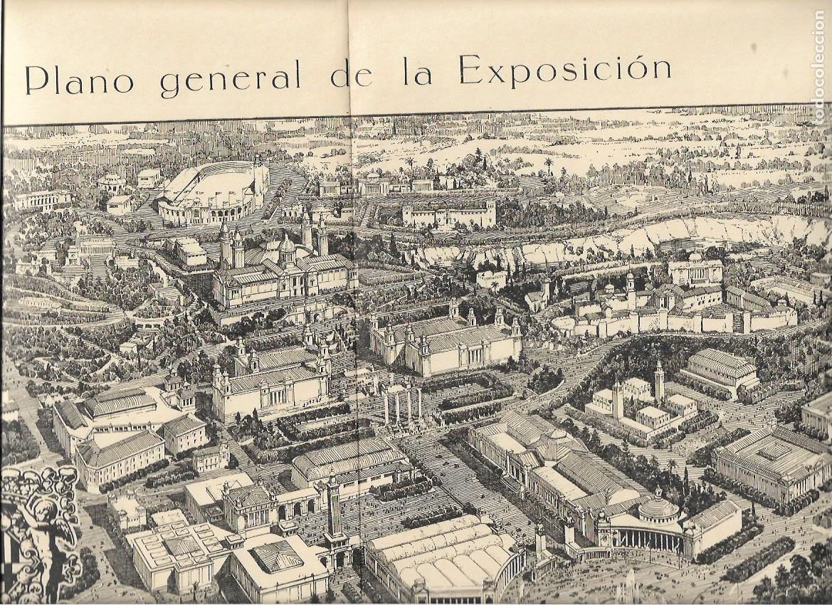 Sammelleidenschaft Papier: A&Ntilde;O 1928 RECORTE PRENSA PLANO GENERAL DE LA EXPOSICION INTERNACIONAL DE BARCELONA