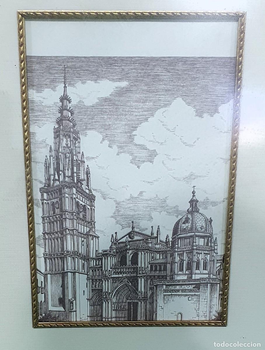 Coleccionismo: Lamina Catedral enmarcada - Foto 2