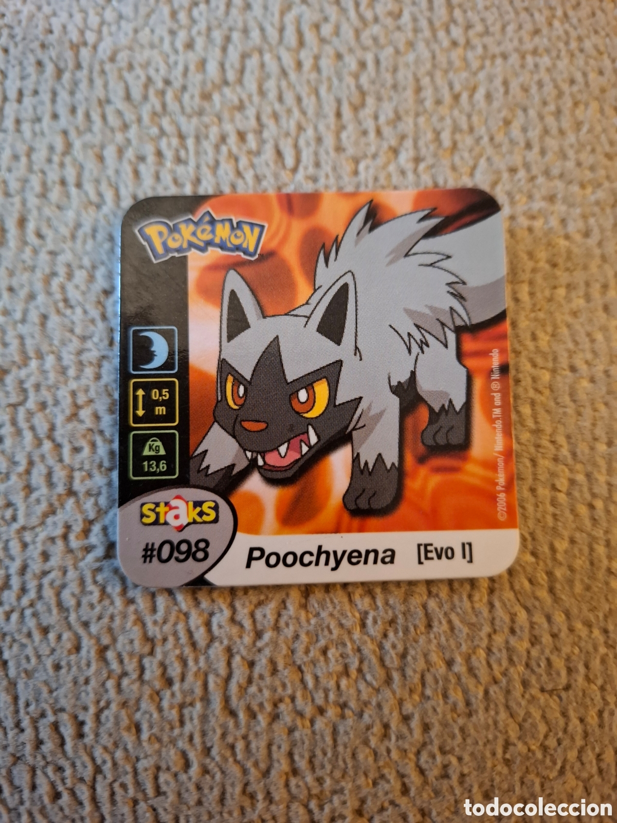 Coleccionismo: STAK IM&Aacute;N n&ordm; 98 POOCHYENA STAKS POK&Eacute;MON de Nintendo 2006