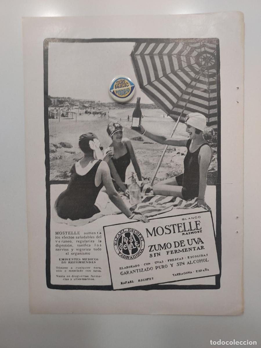 Collectionnisme: HBYN Recorte revista a&ntilde;o 1927. PUBLICIDAD TARRAGONA RAFAEL ESCOFET MOSTELLE CHICAS BA&Ntilde;ADOR. 1 hoja