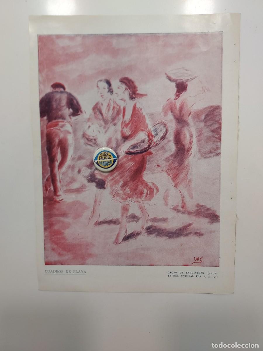 Collectionnisme: HBYN Recorte revista a&ntilde;o 1934. ILUST FRANCISCO MARTINEZ CORBAL&Aacute;N (F. M. C.) GRUPO SARDINERAS. 1 hoja