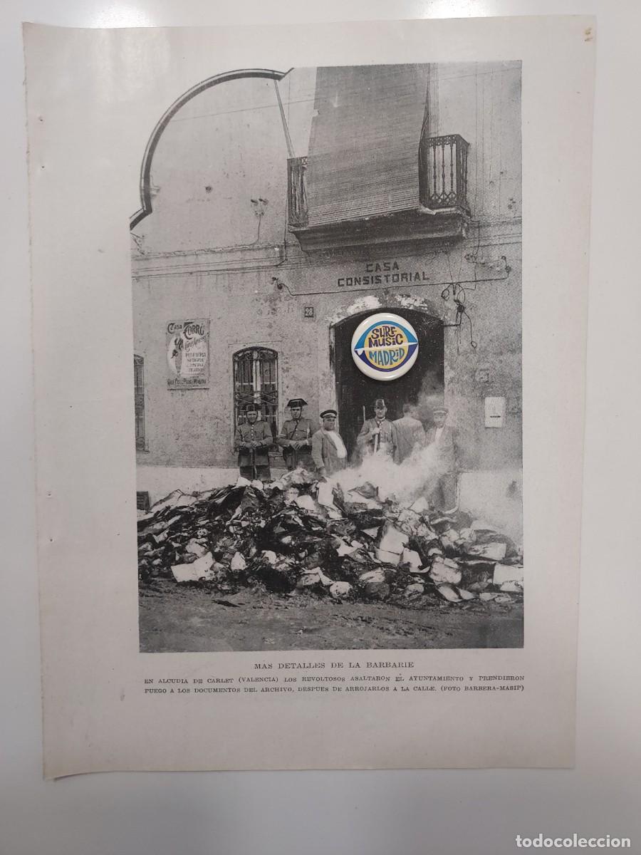 Collezionismo: HBYN Recorte revista a&ntilde;o 1934. CARLET ASALTO. HUELGA GENERAL VALENCIA. VALLADOLID. 2 hojas