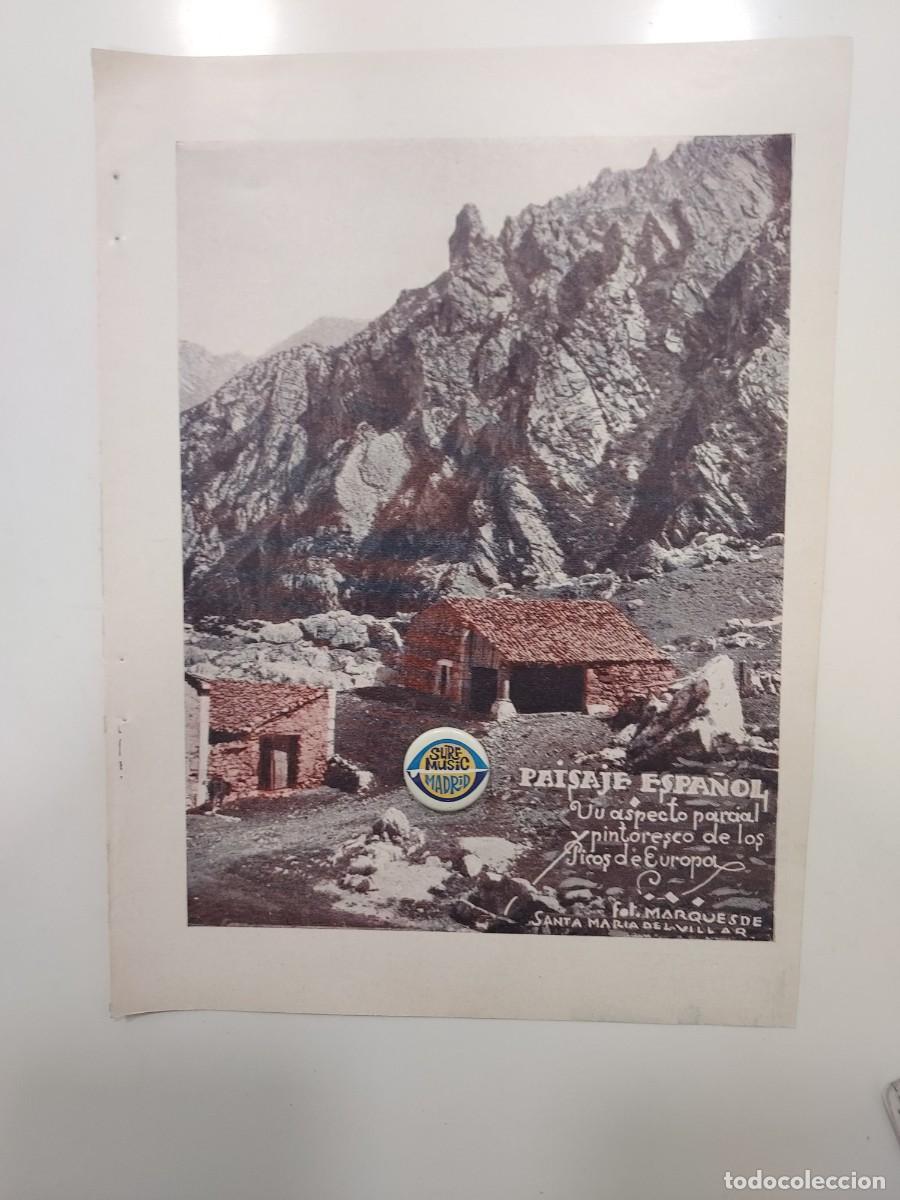 Collecting paper: HBYN Recorte revista a&ntilde;o 1934. FOTOGRAF&Iacute;A PAISAJE ESPA&Ntilde;OL ASPECTO PINTORESCO DE LOS PICOS DE EUROPA