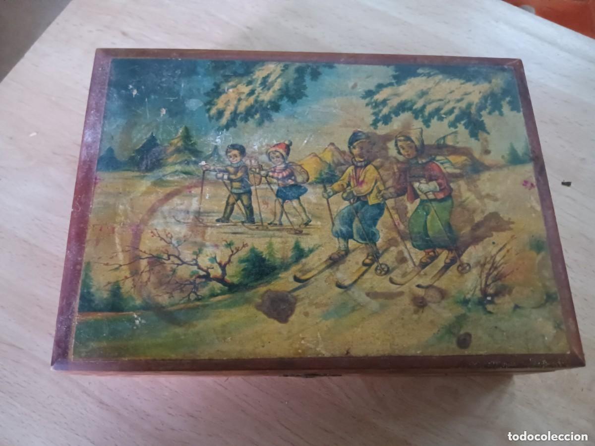 Coleccionismo: Caja escolar de madera antigua - Foto 2
