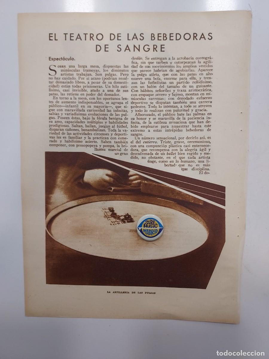 Collecting paper: HBYN Recorte revista a&ntilde;o 1935. TEATRO DE LAS PULGAS, ANNA AMBROS. 3 HOJAS