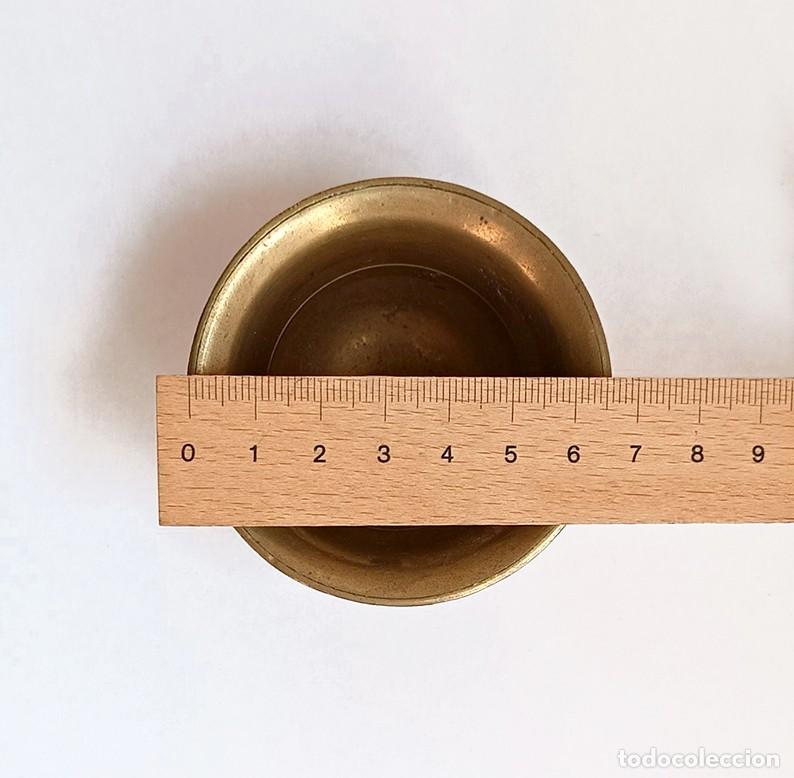 Coleccionismo: 2 PEQUE&Ntilde;OS MORTEROS DE BRONCE - Foto 3