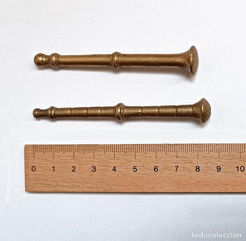 Coleccionismo: 2 PEQUE&Ntilde;OS MORTEROS DE BRONCE - Foto 5