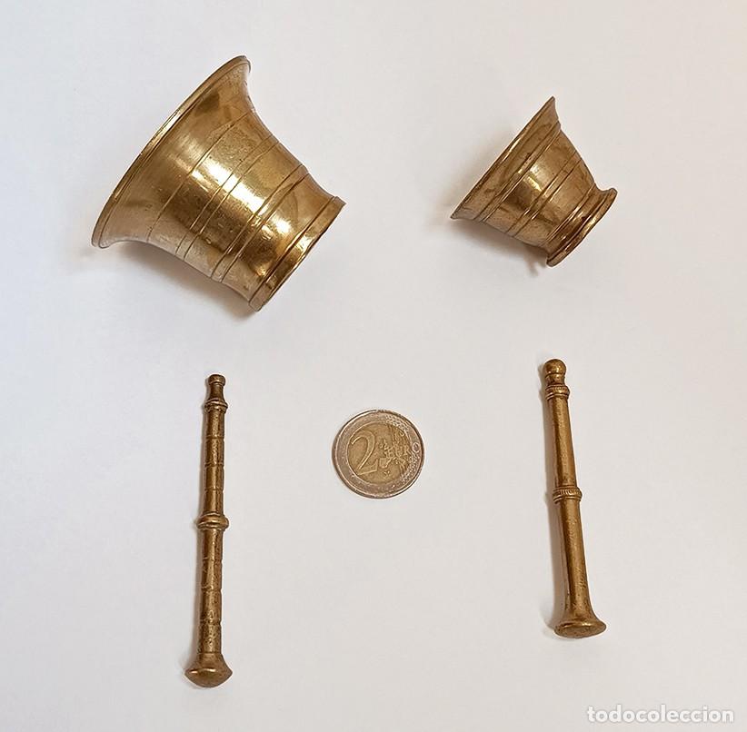 Coleccionismo: 2 PEQUE&Ntilde;OS MORTEROS DE BRONCE - Foto 6