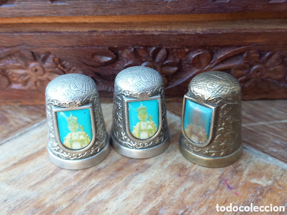 Coleccionismo: Dedal dedales Virgen de la Fuensanta para coleccion o costura