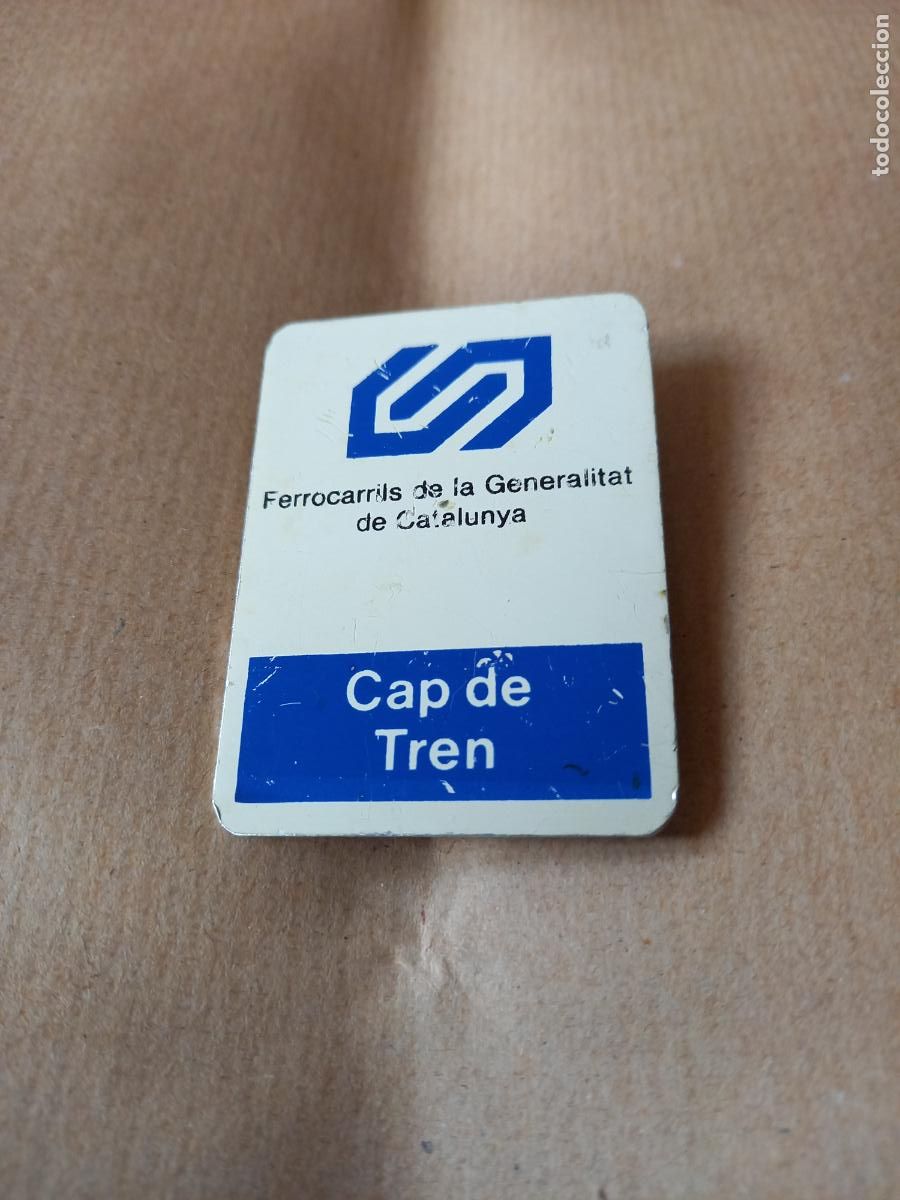 Coleccionismo: Placa cap de tren fgc - Foto 1