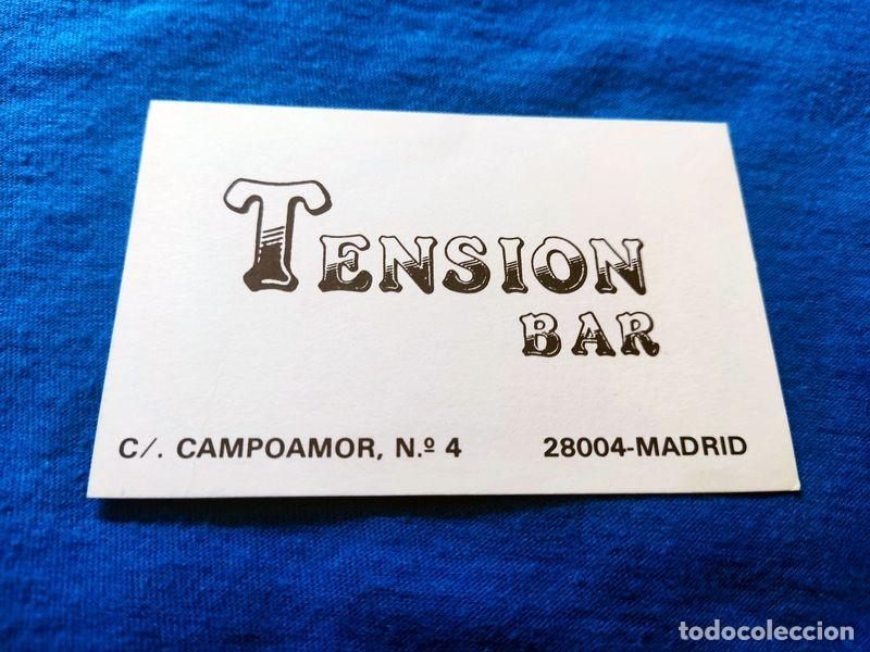 Coleccionismo: FLYER PASE PUERTA DISCOTECA PUB TENSION BAR C/ CAMPOAMOR 4 MADRID A&Ntilde;OS 90