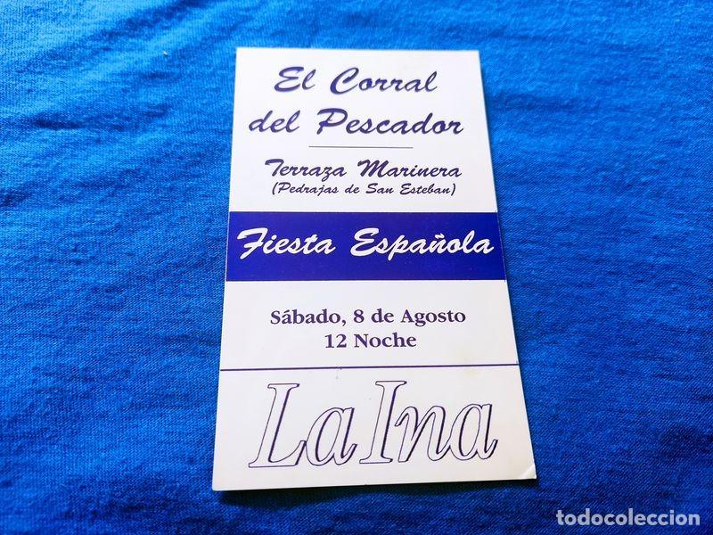 Coleccionismo: FLYER PASE PUERTA DISCOTECA PUB EL CORRAL DEL PESCADOR PEDRAJAS VALLADOLID