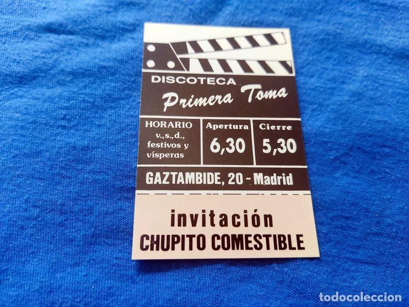 Coleccionismo: FLYER PASE PUERTA DISCOTECA PUB PRIMERA TOMA C/ GAZTAMBIDE 20 MADRID A&Ntilde;OS 90