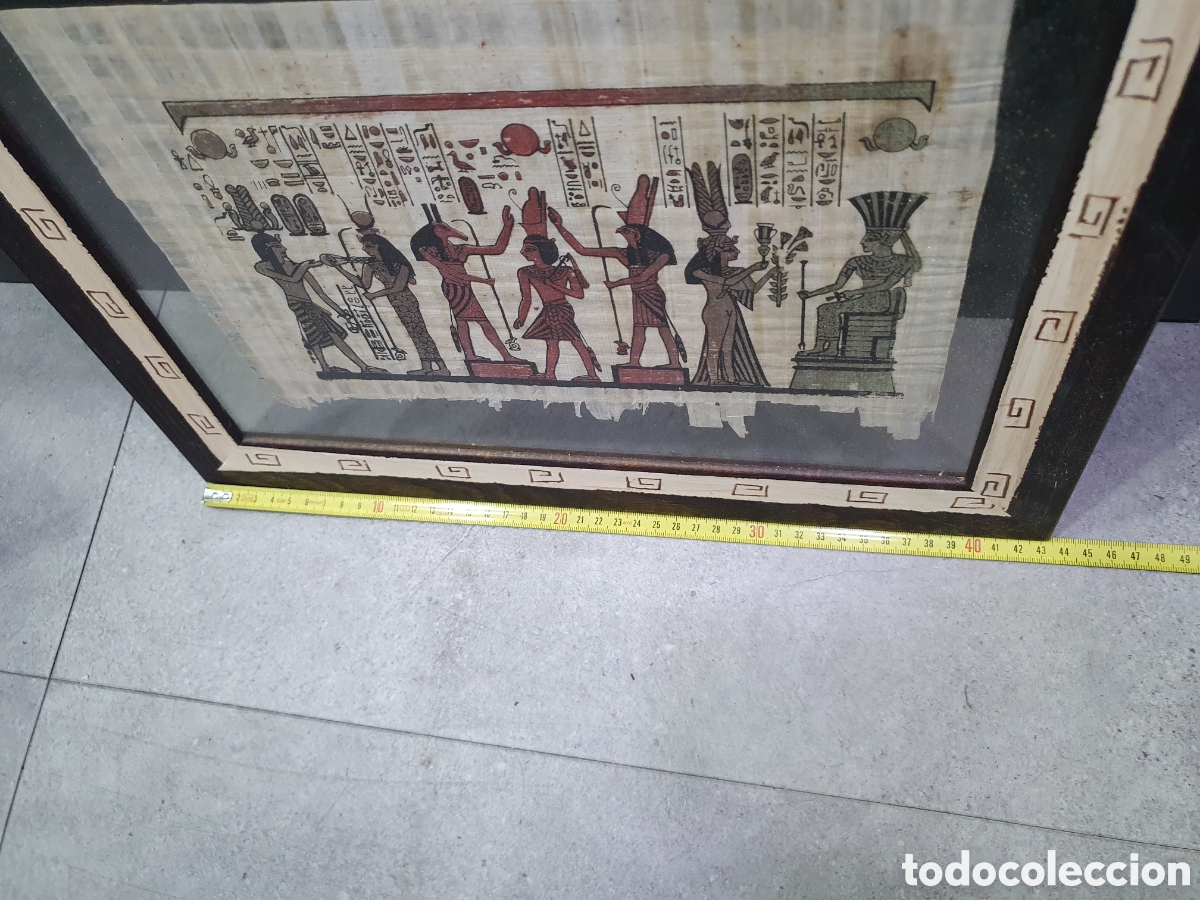 Coleccionismo: Papiro enmarcado con Certificado. (L99) - Foto 2