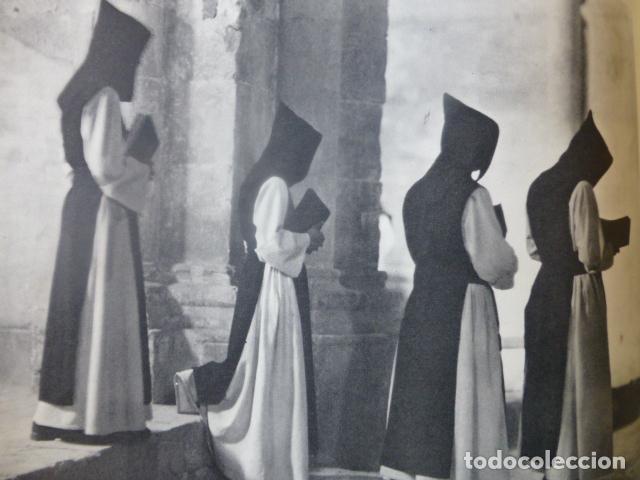 Coleccionismo: MONASTERIO DE POBLET TARRAGONA ANTIGUA LAMINA IMPRESA AL HUECOGRABADO A&Ntilde;OS 50